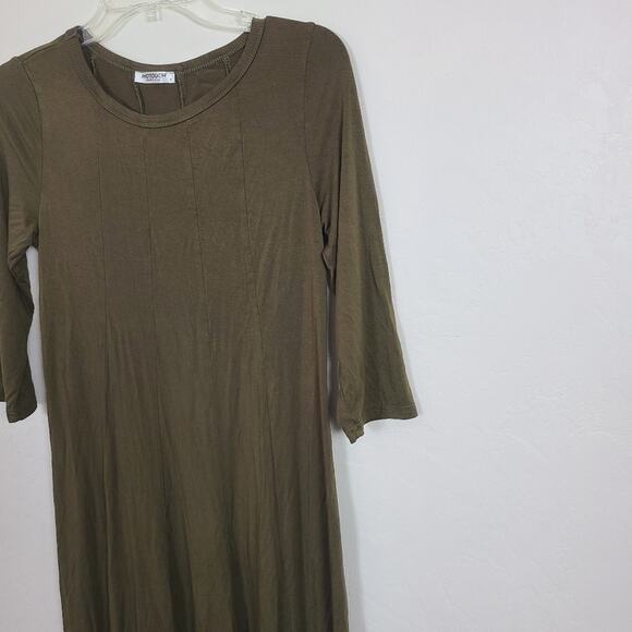 Hotouch Dress Women S Green Lagenlook T Shirt Loose Flowy Midi  Stretch Modest - Picture 7 of 15